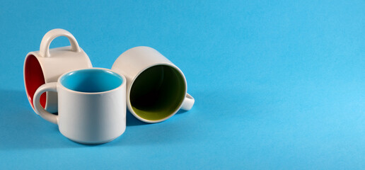 image of  cups for tea, coffee and other drinks close-up