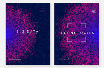 Digital technology abstract background. Artificial intelligence, deep learning and big data concept. 