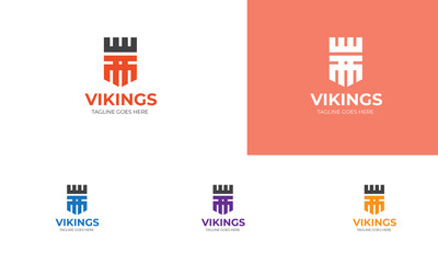 Viking Logo Design Template, King Logo