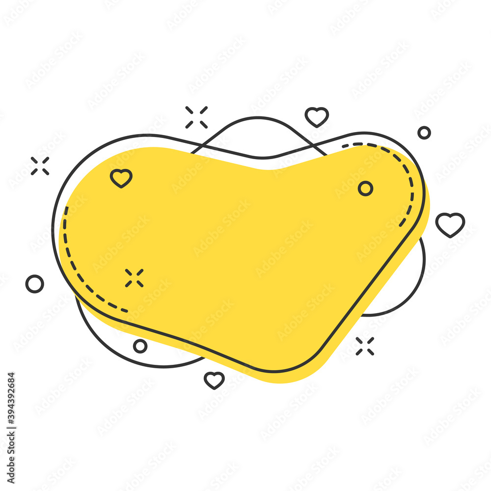 Poster trendy color fluid bubble shapes with decorations and copy space abstract vector illustrations isola