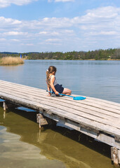 Little girl at the lake
