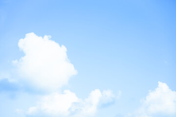 view of wonderful bue sky and clouds background with copy space for wallpaper or banner