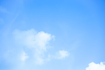 view of wonderful bue sky and clouds background with copy space for wallpaper or banner