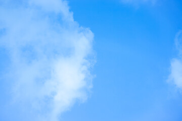 view of wonderful bue sky and clouds background with copy space for wallpaper or banner