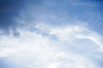 The sky was gloomy, covered with clouds and the air was cool. copy space for banner or wallpaper background