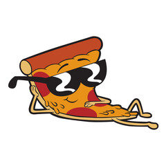 vector illustration of delicious pizza slices. Pizza icon
