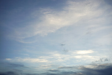 Naklejka na ściany i meble Fantastic blue sky with clouds copy space for banner or wallpaper background
