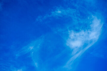Wallpaper of White clouds on blue sky with copy space for banner background