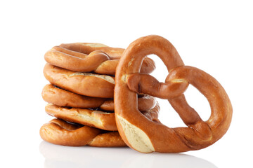 stack fresh baked soft pretzels