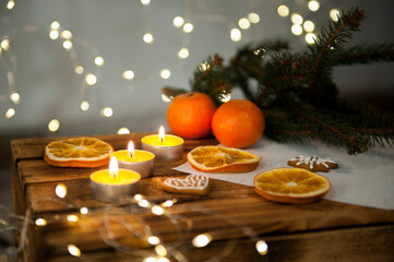 christmas cookies and orange