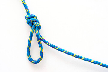 Figure 8 Directional Loop knot on a white background