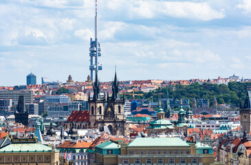 Fototapeta na wymiar The famous Prague TV Tower
