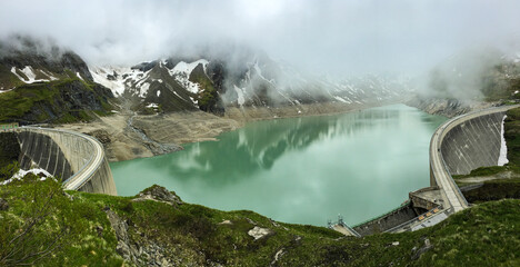 Mooserboden Dam , Stausee , Hohenburg , Kaprun , Kitzsteinhorn , Salzburg , Austria 