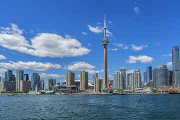 Beautiful Toronto's skyline over Lake Ontario. Toronto, Ontario, Canada.
