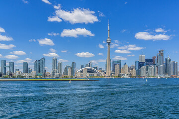 Beautiful Toronto's skyline over Lake Ontario. Toronto, Ontario, Canada.