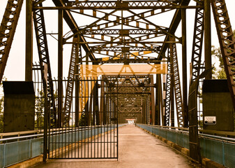The original Chain of Rocks bridge over the Mississippi river.
