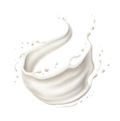 Vector realistic milk splash for dairy design