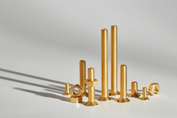 City panorama made of bolts