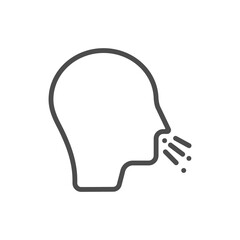 sneeze iconicon isolated on white background. Vector illustration.