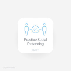 Practice Social Distancing, Refined COVID-19 medical function and information popover UI/UX design template.
Including Corona Virus safety measures and precaution warning sign.
fully editable vector.