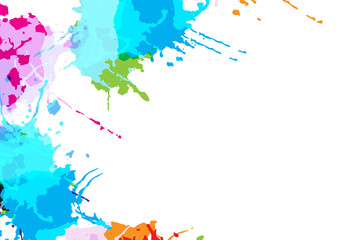 abstract vector splatter water color design background. Vector illustration design
