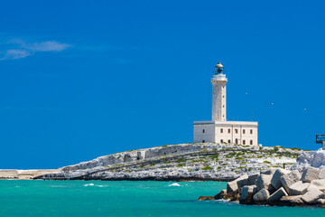 Lighthouse in Vieste, Apulia region, Italy