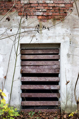 abandoned front door to a non-residential building