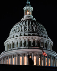 us capitol building at night