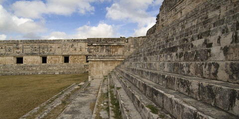 Fototapeta na wymiar Cuadrangulo de las Monjas, The Nunnery Quadrangle, Uxmal, Yucatan, Mexico, UNESCO World Heritage Site