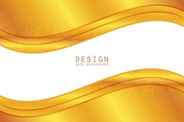 elegant gold colored wave background with glitter effect for banner, cover, flyer, brochure and business presentation