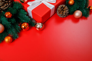 The background image for a presentation or to insert text greetings, Christmas holidays.