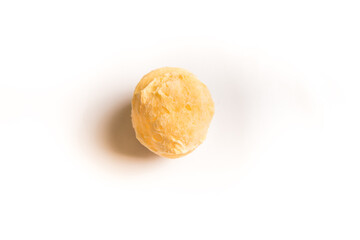 Brazilian Cheese Bread, Traditional snack called 'Pao de queijo' in Brazil. Isolated on white background