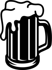 Vector illustration of the beer mug