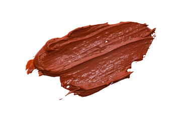 Natural red clay mask isolated on white. Makeup product sample