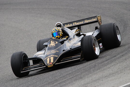 Mugello Circuit 1 April 2007: Unknown run on Classic F1 Car 1982 Lotus 91 John Player Team Lotus on Mugello Circuit in Italy during Mugello Historic Festival.