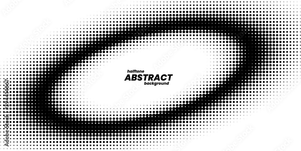Poster halftone in abstract style with place for text. geometric retro banner vector texture. modern print.