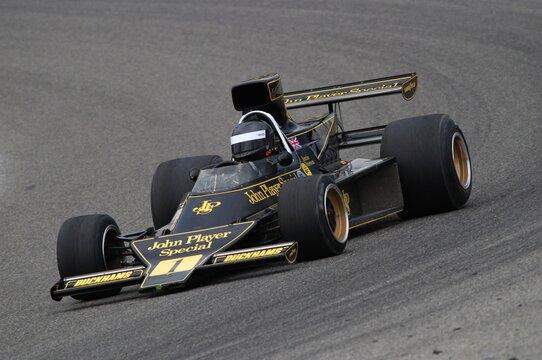 Mugello Circuit 1 April 2007: Unknown run with Historic Lotus 72D 1972 on Mugello Circuit in Italy during Mugello Historic Festival.