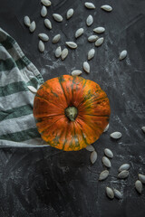Obraz premium pumpkin on a stone table