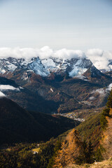 Panoramic view of the Dolomites during autumn Italy