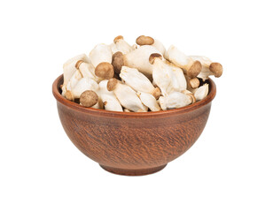 Eringi mushrooms in bowl