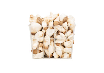Eringi mushrooms in basket