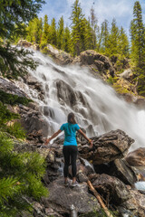 hiker in the forest