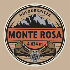 Obraz premium Dufourspitze is the highest peak of Monte Rosa