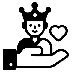 
A perfect representation of premium customer in solid icon
