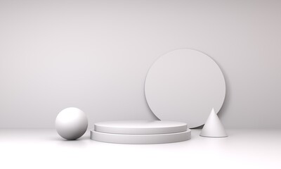 Mockup podium for product presentation, winner podium.