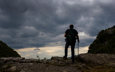 hiker in the gorges of Quirino in Molise oasis wwf