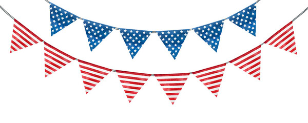 Obraz premium Beautiful pattern with the colors of the American Flag. Closeup, no people, textured surface. Congratulations for family, relatives, friends and colleagues