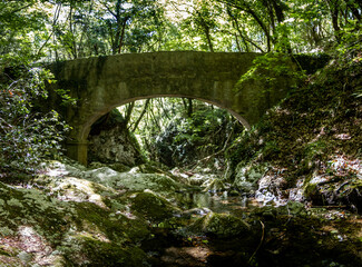 bridge on stream Calore in Varo della Spina Avellino