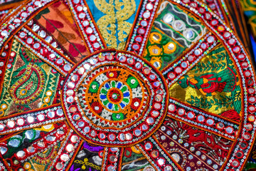 Colorful handicrafts for sale in Law Garden. Ahmedabad