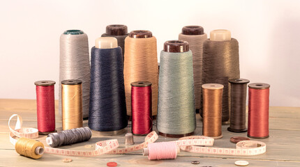 threads accessories for needlework on a sewing machine